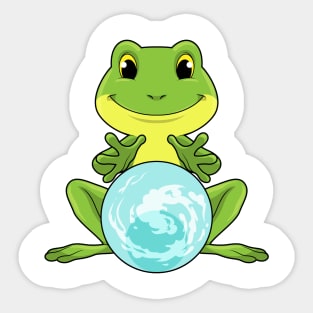 Frog with Crystal ball Sticker